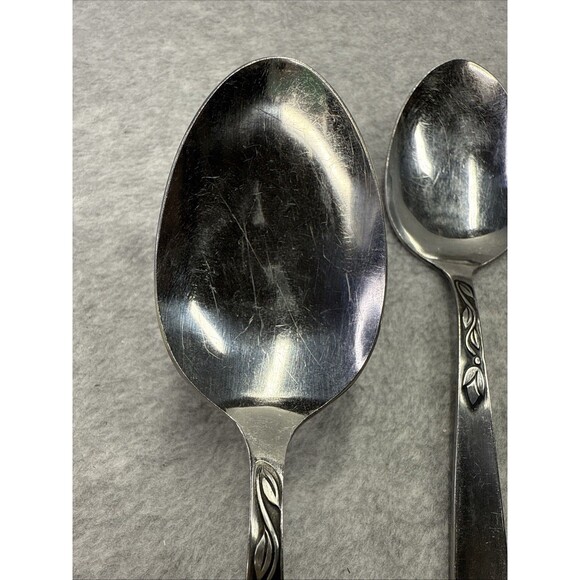 3 pc Vintage Amefa Holland Tulip Time Serving Set Stainless Flatware Retired MCM - Picture 4 of 9